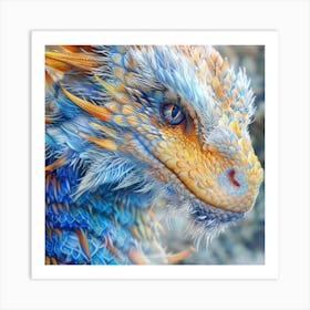 Blue Dragon Art Print