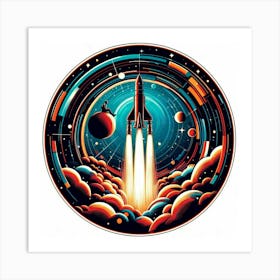 Space Shuttle Launch Art Print