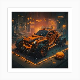 Pumpkin Car (Cyberpunk18) Art Print