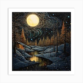 Fairy Winter Landscape 2 Art Print