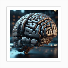 Brain - Brain Stock Videos & Royalty-Free Footage 5 Art Print