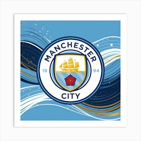 Manchester City F.C. Logo Wall Art 16 Art Print