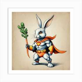 Super Bunny 13 Art Print