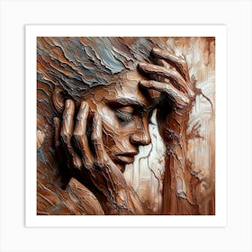 Molten Portrait Abstract Wall Art Art Print