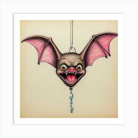 Bat On A Chain Art Print