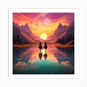 Sunset Ride Art Print