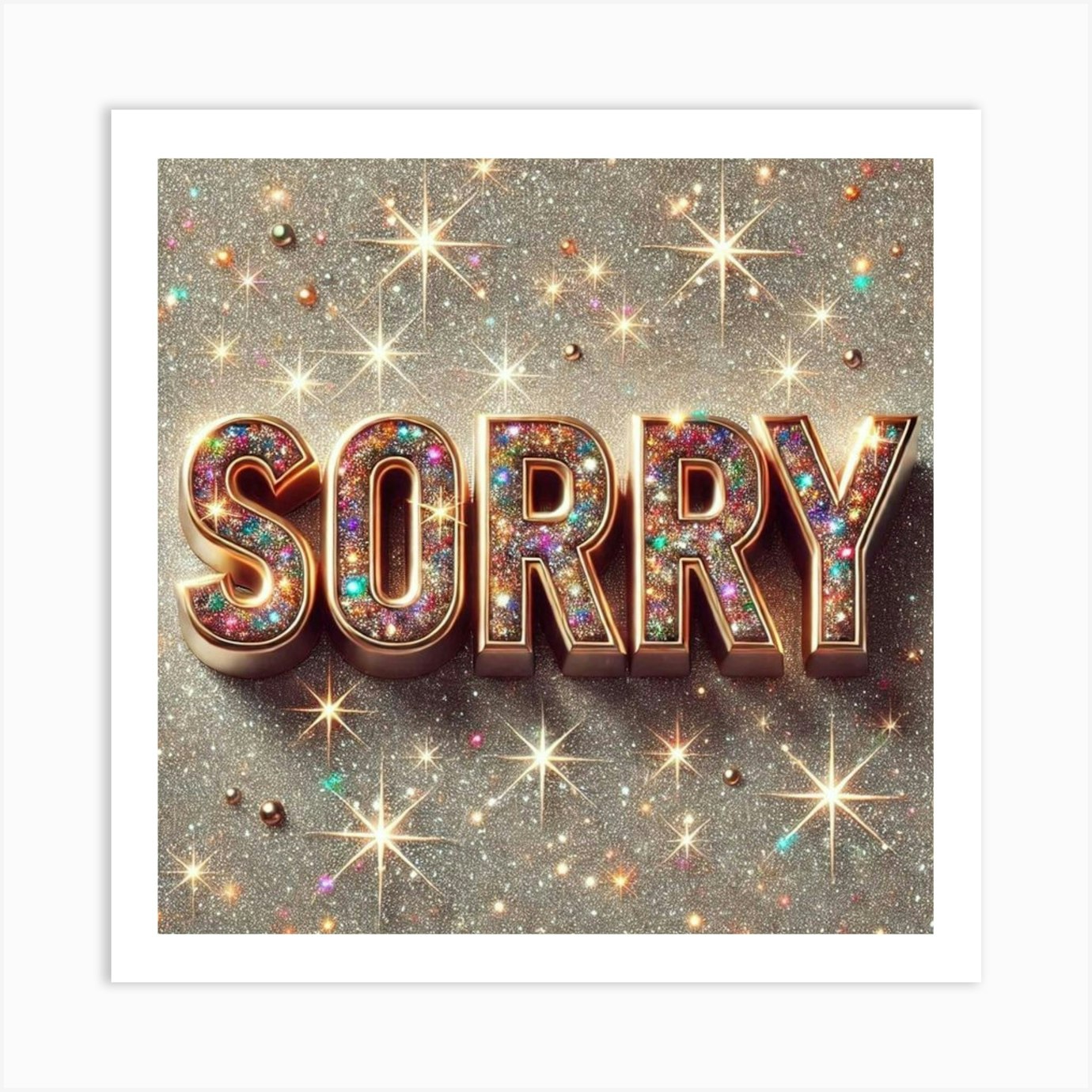 Sorry Art Print by Trudy Paula's Art