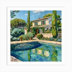 House By The Pool Mallorca Art Print