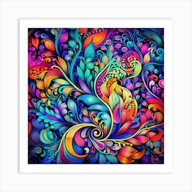 Colorful Abstract Abstract Background Art Print