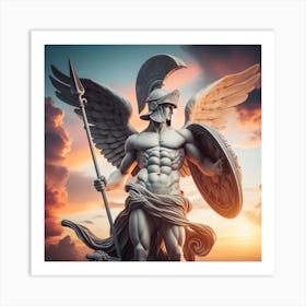 Greek God Statue Art Print