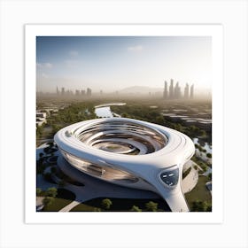 Futuristic Stadium 1 Art Print