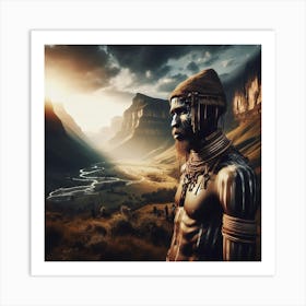 African Man In The Mountains Art Print