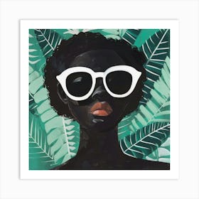 Black Woman With Sunglasses 3 Art Print