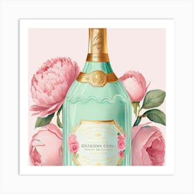 Glagonard Champagne Bottle Art Print