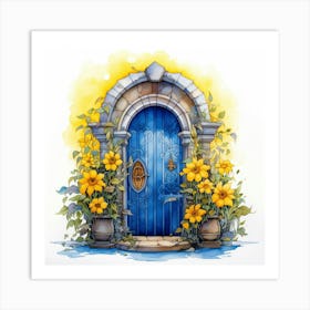 Blue Door 1 Art Print