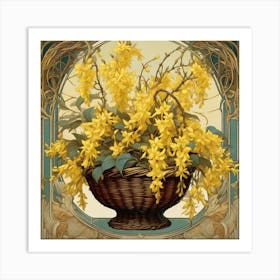 Forsythia Flowers Art Print