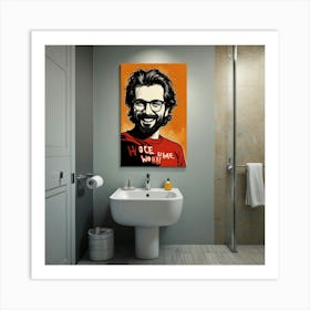 Default Hello Youre Awesome Nice Bum Bathroom Art 1 Art Print