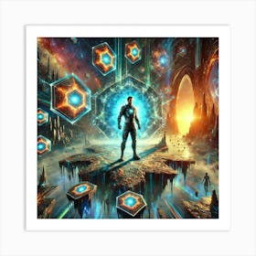 A Surreal Sci Fi Scene Featuring Ember Sage Showca Art Print