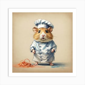 Chef Hamster 3 Art Print