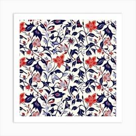 Heather Heaven London Fabrics Floral Pattern 4 Art Print