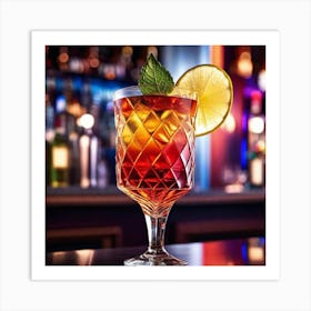 Cocktail On A Bar 10 Art Print