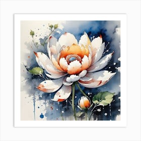 Lotus Flower background Art Print