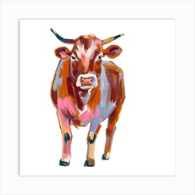 Hereford Cow 01 Art Print