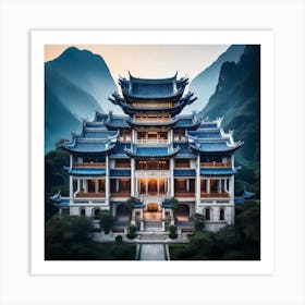 Chinese Temple Art Print