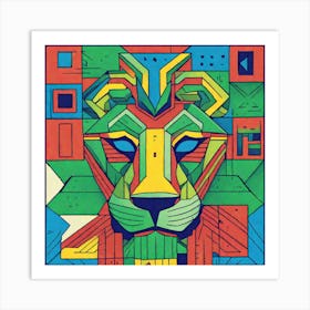 Lion Head Art Print