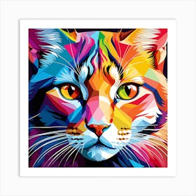 Colorful Cat Art Print