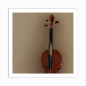 Wood Violin Lying On Wall Adeline Yeo Art Print