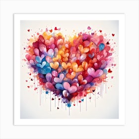 Watercolor Heart 1 Art Print