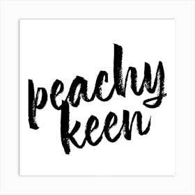 Peachy Keen Square Art Print