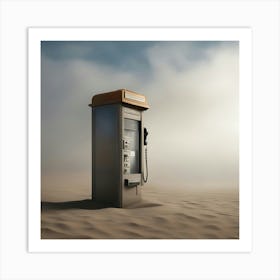 Deserted pay phone Art Print