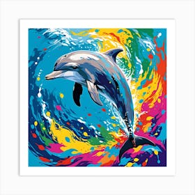 DolpHIN PAINT EXPLOSION Art Print