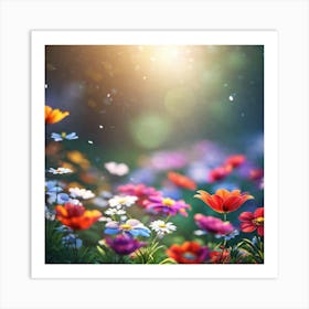 Flowers In The Garden 8 Art Print