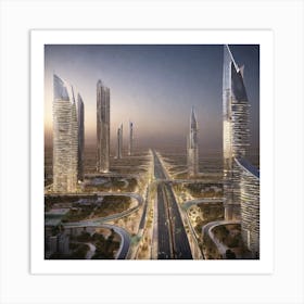 Dubai Skyline 2 Art Print