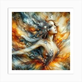 Woman With Wings Art Print