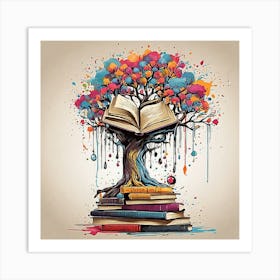 Tree Of Books 2 Art Print