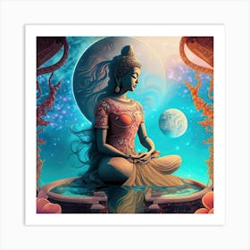 Siren Goddess Buddha Art Print