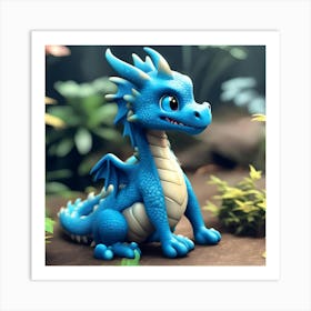 Blue Dragon Art Print