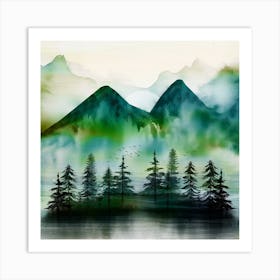 Pine Lake Art Print