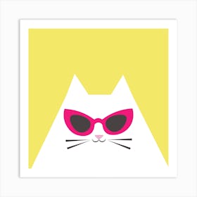 Cat In Sunglasses Art Print