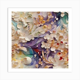 Abstract Flower Painting 2 Art Print