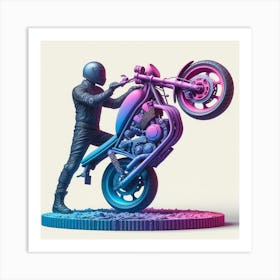 A motorcycle 1 Art Print