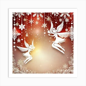 Christmas Angels 2 Art Print