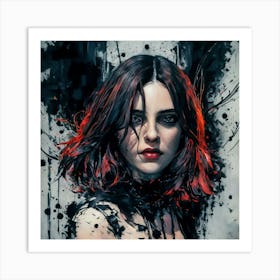 Splatter Girl 1 Art Print