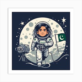 Pakistan Astronaut Art Print