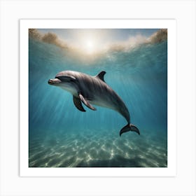 Dolphin In The Ocean Art Print