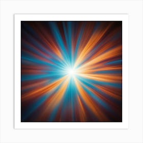 Abstract Light Burst 4 Art Print